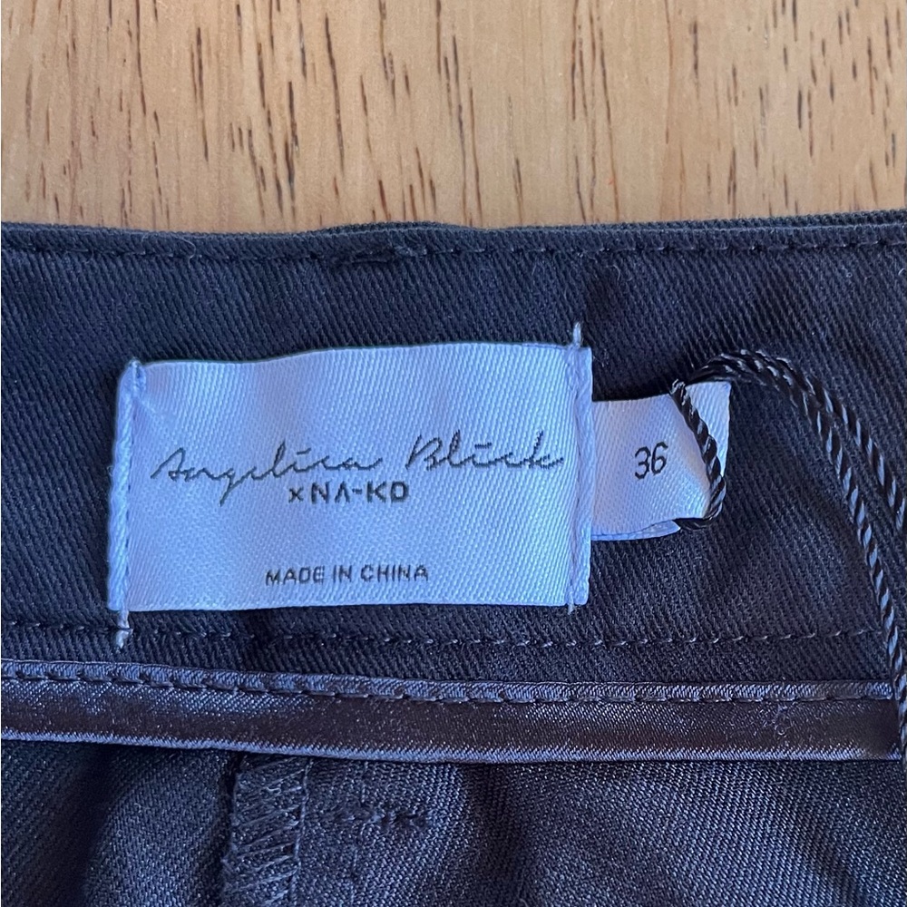 NA-KD x Angelica Blick Women’s Flowy Suit Pants Black US 6/Eu36 High Waisted NWT - Picture 3 of 9
